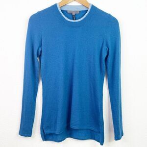 Quinn Women’s Blue Crewneck 100% Cashmere Sweater Size S‎